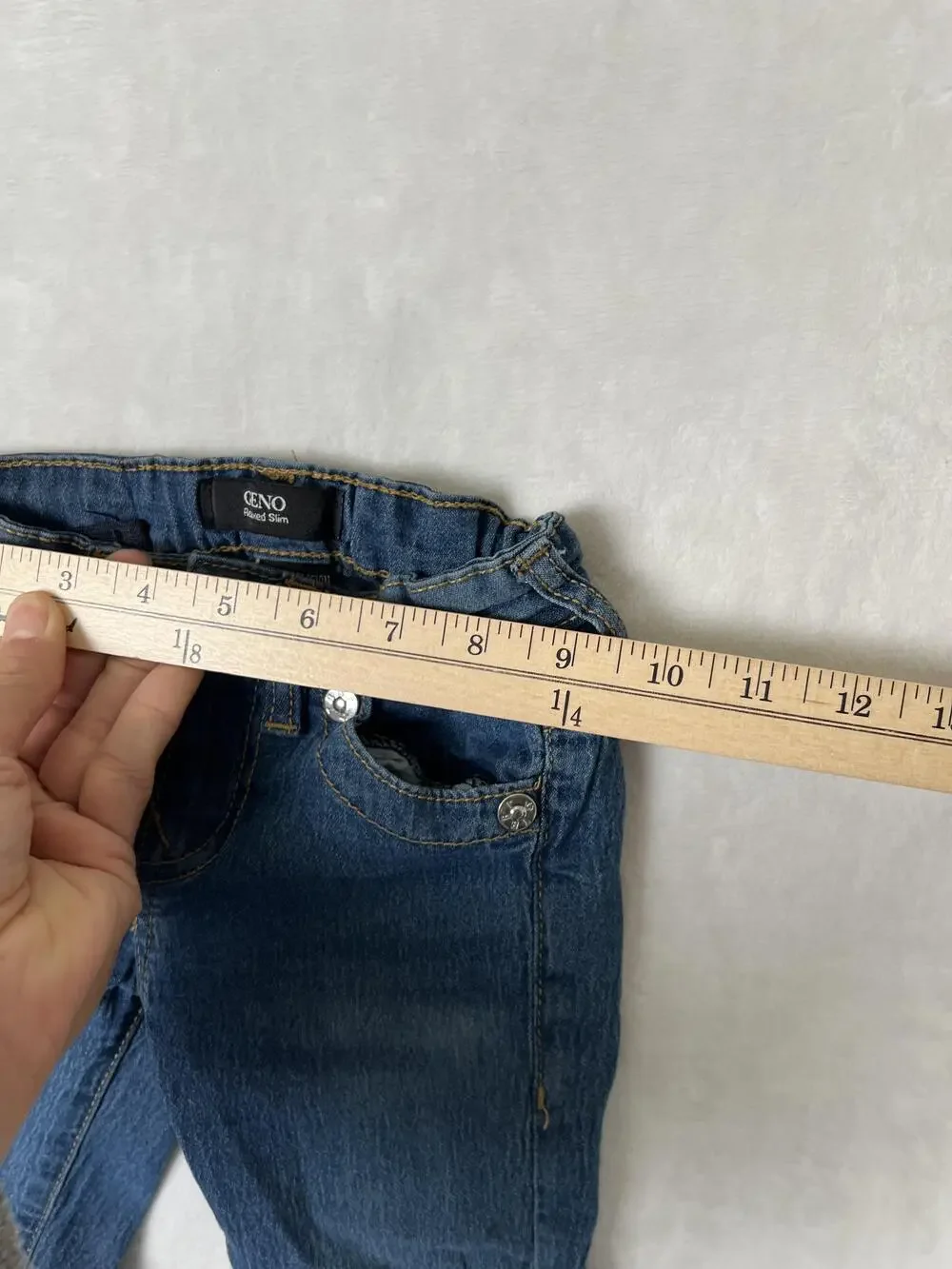 True Religion Geno Relaxed Slim Jeans Kids 3T Blue Straight Denim Elastic Waist